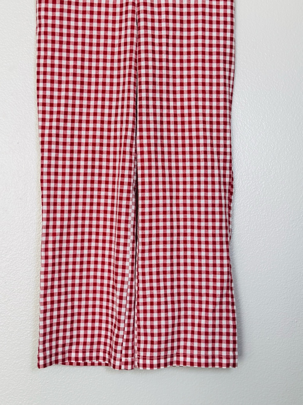 Sonderhaus Perfect Pants Red & White Gingham Relaxed Fit Cotton Pants Size XS - Picture 5 of 12